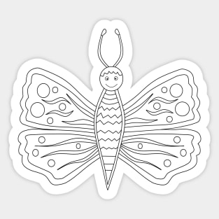 Happy Butterfly Wings Sticker